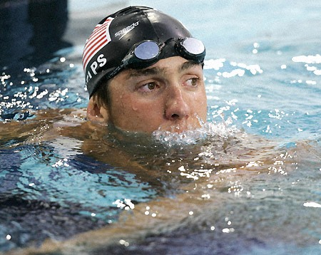 图文-男子200米自由泳决赛 菲尔普斯无比失落