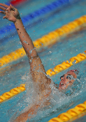 图文-奥运男子200米仰泳预赛 世界纪录保持者