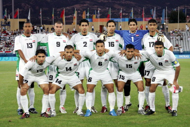 图文-奥运足球摩洛哥2-1伊拉克 战火中走出来的