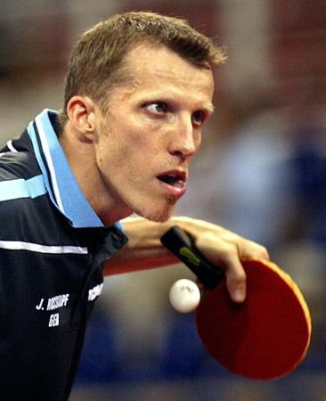 图文-奥运乒乓球单打第三轮 德国选手罗斯科夫