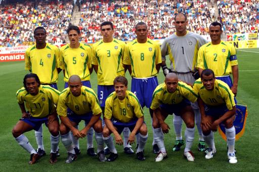 老照片-2002韩日世界杯巴西的主力阵容_老照