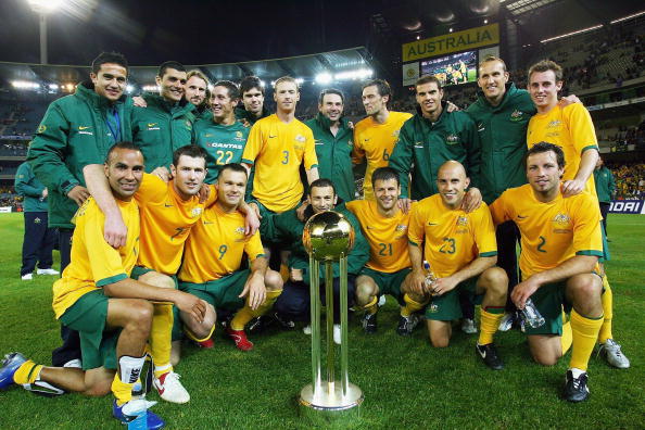 图文-[热身赛]澳大利亚1-0希腊 澳大利亚队庆祝