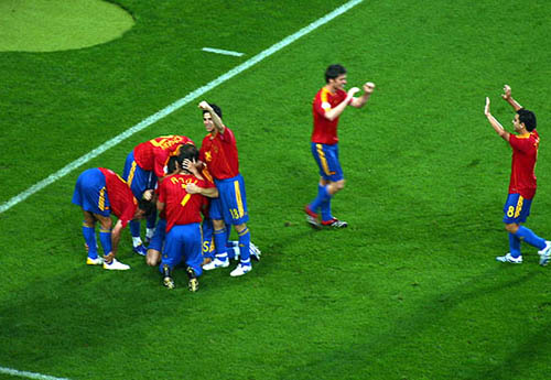 图文-[世界杯]西班牙vs突尼斯 托雷斯庆祝进球 