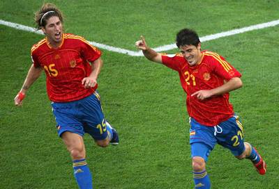 图文-[世界杯]西班牙VS法国 比利亚庆祝进球_图