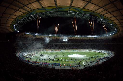 图文-德国世界杯意大利队夺冠 球场成为欢乐的