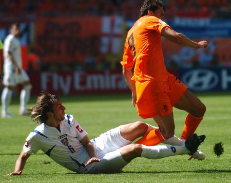 图文-[世界杯]荷兰1-0塞黑 范尼遭到背后铲球_