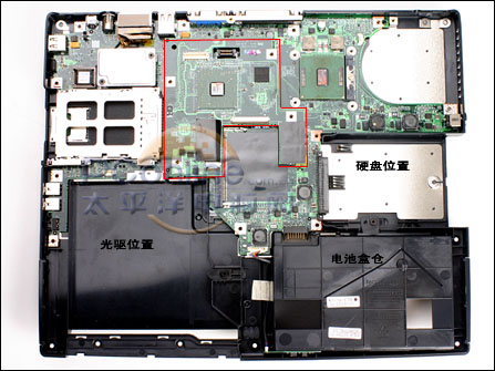 第二代迅驰笔记本拆机实录,组件首度曝光;; 电脑主机内部结构图电脑