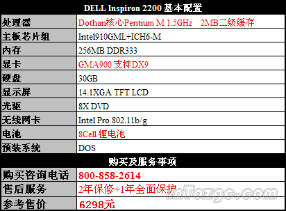 还能要求什么戴尔迅驰笔记本售6298元