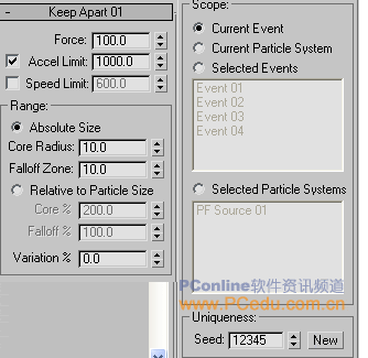 3DSMax7PFSource粒子攻略3:操作器功用①(3)