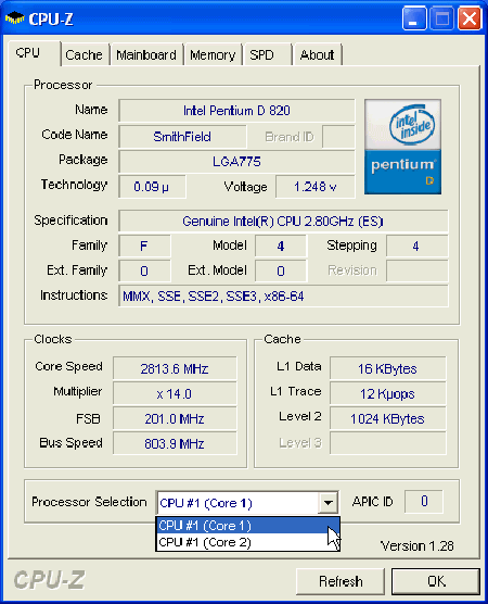 Ӣض˫Pentium D 820