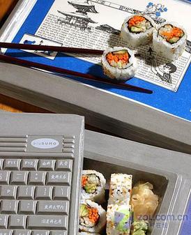 寿司组成的笔记本见过没只能吃不能用