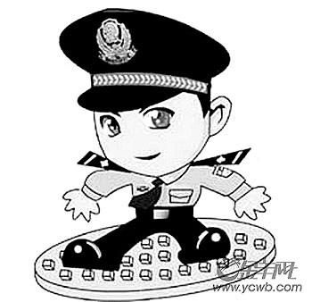 深圳市公安局为两个"网上警察"设计的形象,男警"警警",左为女警"察察"