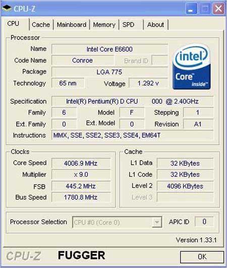 SuperPIٴ¼Conroe׳4GHz