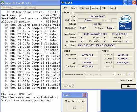 SuperPIٴ¼Conroe׳4GHz