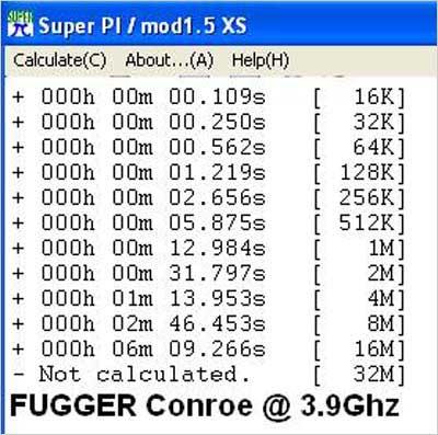SuperPIٴ¼Conroe׳4GHz