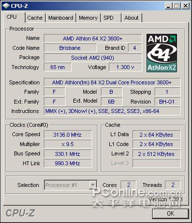65nm制程AMD双核Athlon643600+详细评测