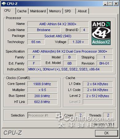 65nm Athlon64 3600 X2