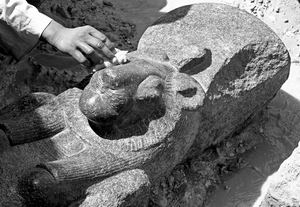 科技时代_考古队再次在埃及发掘出17尊女神像(图)