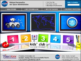 科技时代_NASA首次开通儿童网站 为吸引孩子关心太空