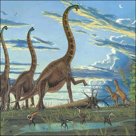 组图:1.5亿年千大呼陆生动物蜥脚类恐龙_科学
