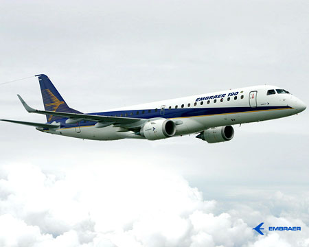 科技时代_巴西航空向欧洲支线航空交付首架E190飞机
