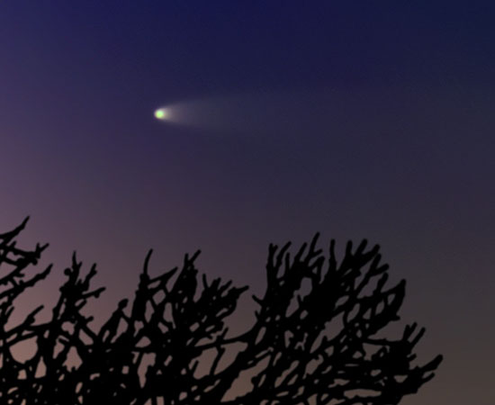 科技时代_图文：美国阿肯色州拍摄到的马克罗特彗星