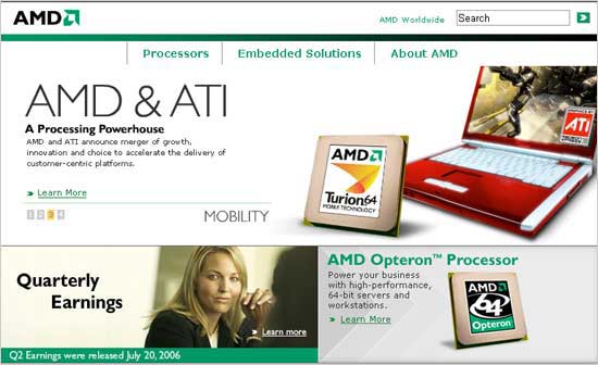 AMD购ATI年内完毕　官方站点已换新