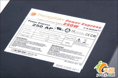 轻松搞定双显卡TtW0099显卡专用电源评测