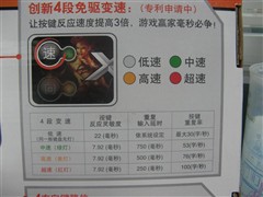 五星防水4段变速双飞燕超值游戏键盘