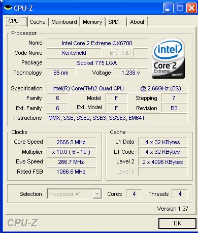 ˫սĺIntelQX6700CPU