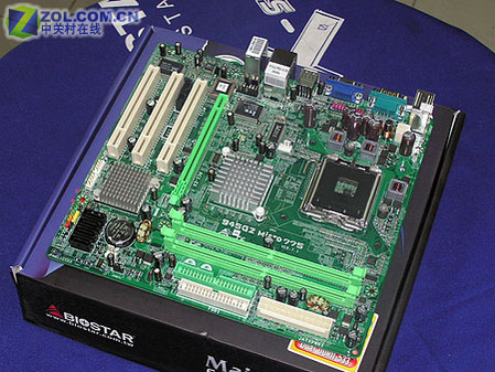 ich7芯片组设计,支持533/800mhz前端总线设计,采用lga775接口处理器