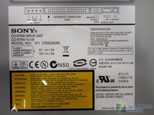 够用就好索尼CD刻录机CRX230A降至180元