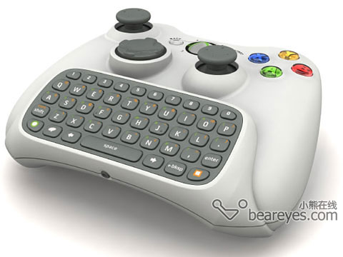 微软推XBOX360用QWERT标准键游戏键盘_硬