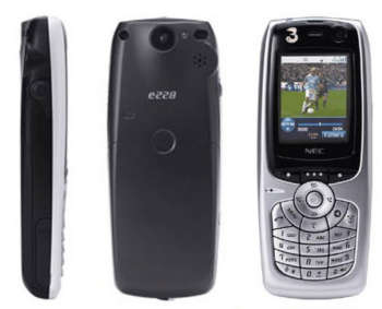 NEC推出新款3G手机e228 拥有前后双摄像头_