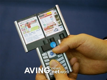 创新设计 韩国两款双屏幕手机亮相_手机