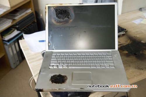 关机也爆炸 苹果笔记本再次爆炸