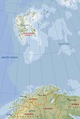图文:中国北极科学考察站所在地地图图示