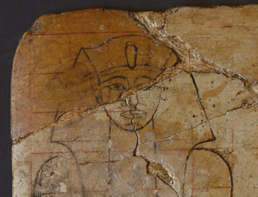 考古发现首幅古埃及法老王的正面肖像图(图)_
