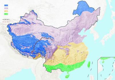 图文:中国冻土类型分布图_科学探索