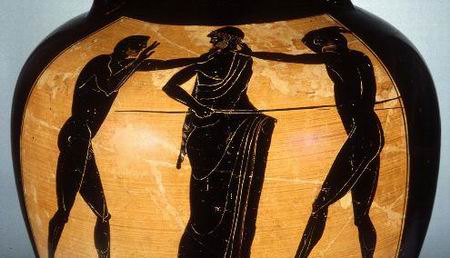 图文:古代奥运会比赛项目--拳角联合运动