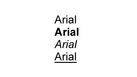 arial 字体 典型的无衬线字体