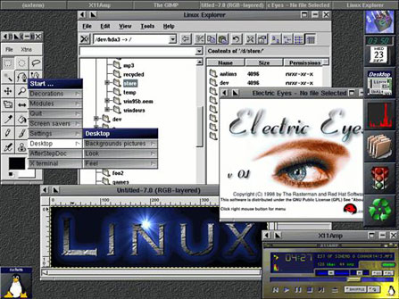 经典怀旧 几张linux图形界面老照片_软件