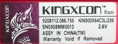 KINGXCONƳٿDDR500ڴ