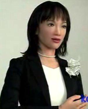 韩国开发出美女机器人 可与人简单对话(图)_科