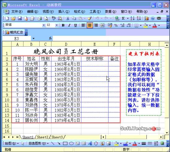 动画图解：Excel自定输入数据下拉列表