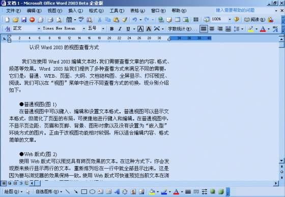 Word2003文章视图查看方式简介(多图)_技术