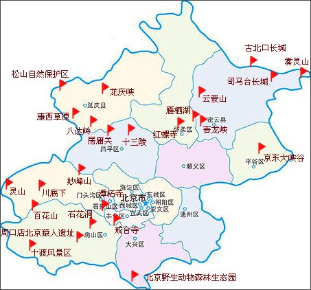 京郊旅游地图