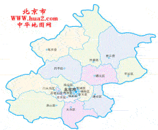 图2:北京市地图    资料来源:中华地图网 www.hua2.com