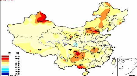中国旱涝分布图(来源:中大期货)