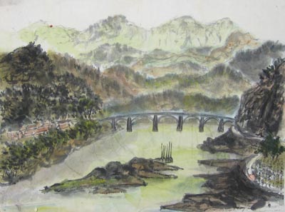 张加洛山水画欣赏